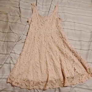 Light Pink Short Lace dress